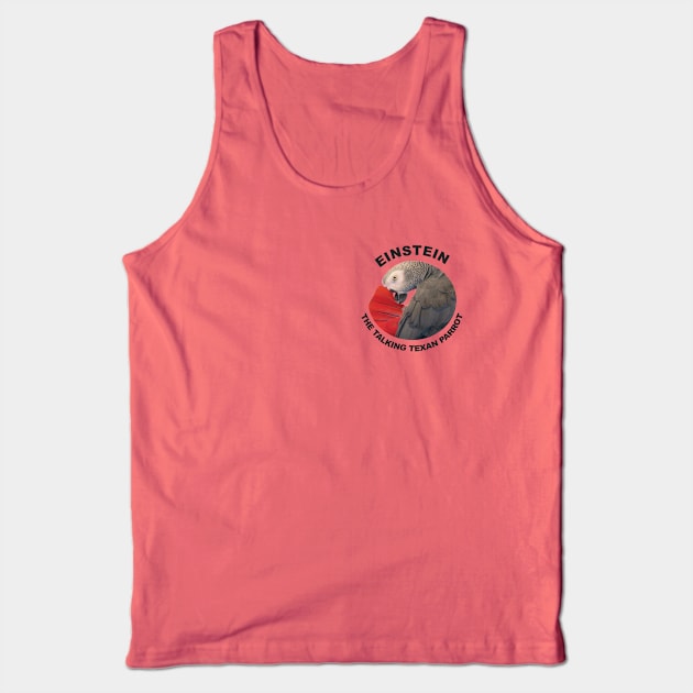 Logo of Einstein the Talking Texan Parrot Tank Top by Einstein Parrot